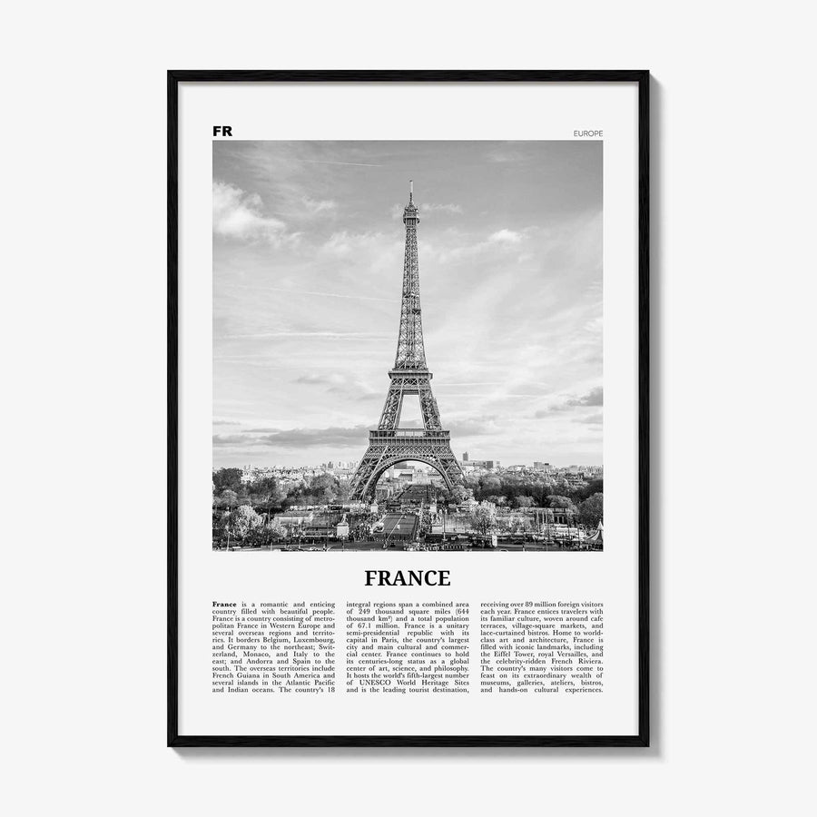 France Print Black and White No 1, France Wall Art, France Poster, France Photo, France Decor, République Française, French, Paris