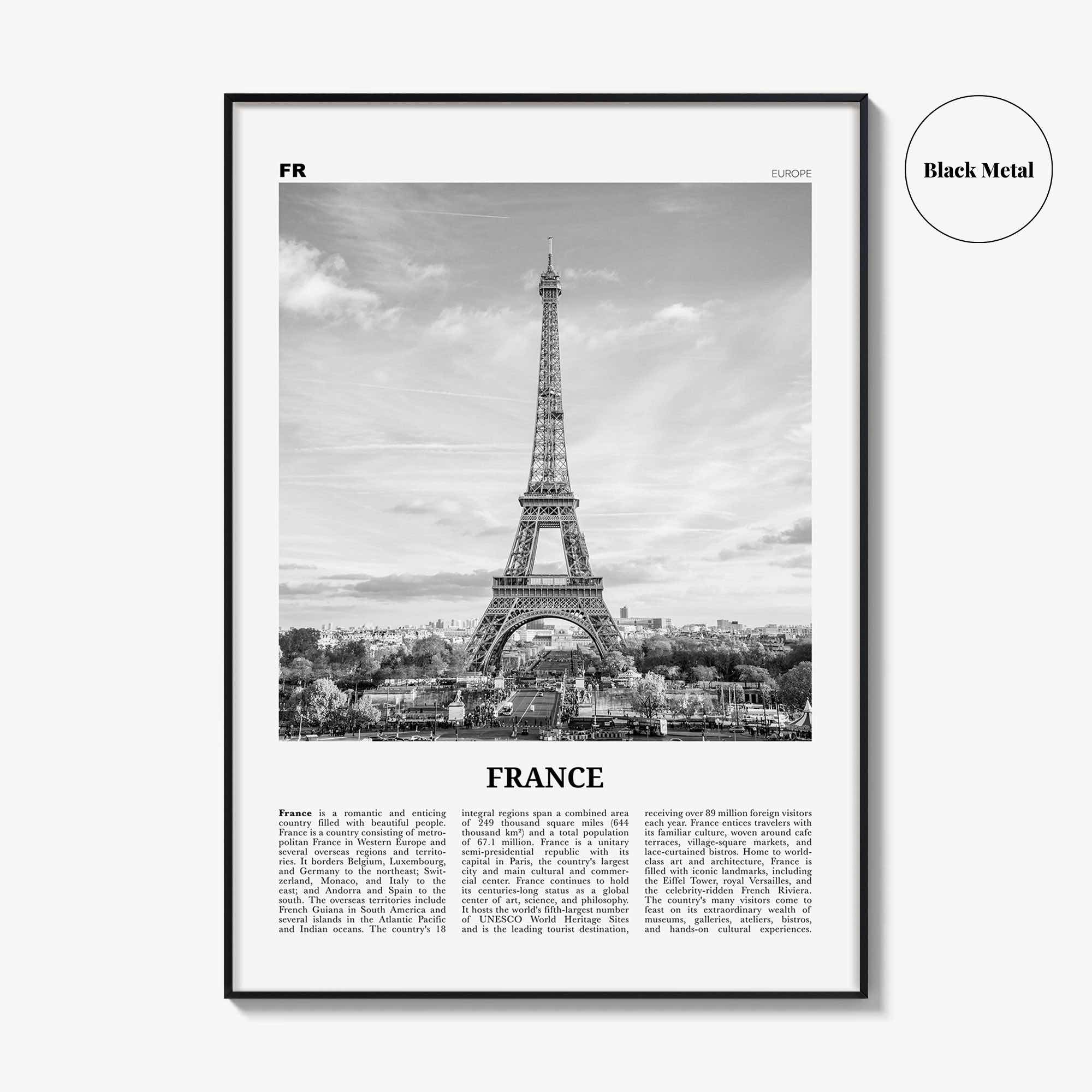 France Print Black and White No 1, France Wall Art, France Poster, France Photo, France Decor, République Française, French, Paris