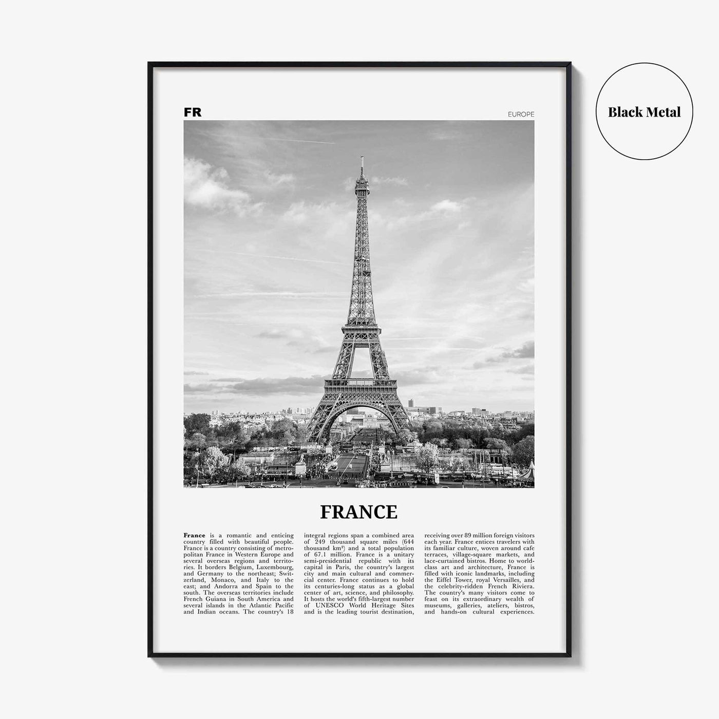 France Print Black and White No 1, France Wall Art, France Poster, France Photo, France Decor, République Française, French, Paris