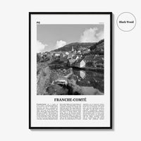 Franche Comte Print Black and White, Franche-Comté Art, Franche-Comté Poster, Franche-Comté Photo, Franche-Comté Décor, Franche-Comté Map