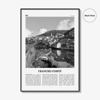 Franche Comte Print Black and White, Franche-Comté Art, Franche-Comté Poster, Franche-Comté Photo, Franche-Comté Décor, Franche-Comté Map