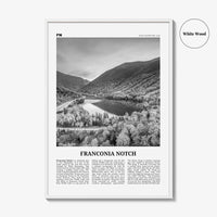 Franconia Notch Print Black and White, Franconia Notch Wall Art, Franconia Notch Poster, Franconia Notch Photo, New Hampshire, USA