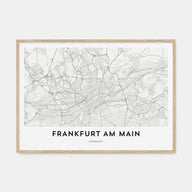 Frankfurt am Main Map Landscape Poster