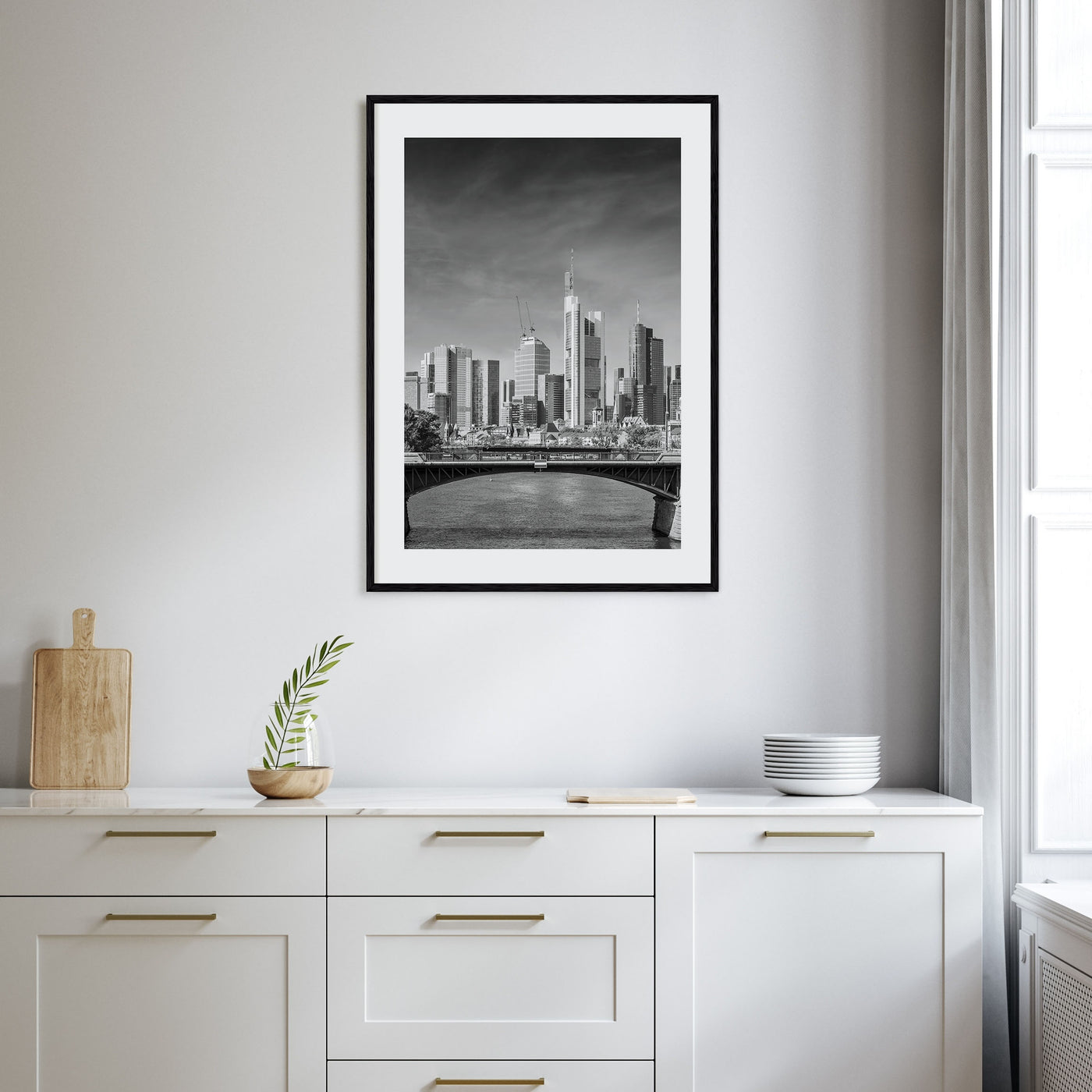 Frankfurt am Main Photo B&W Poster