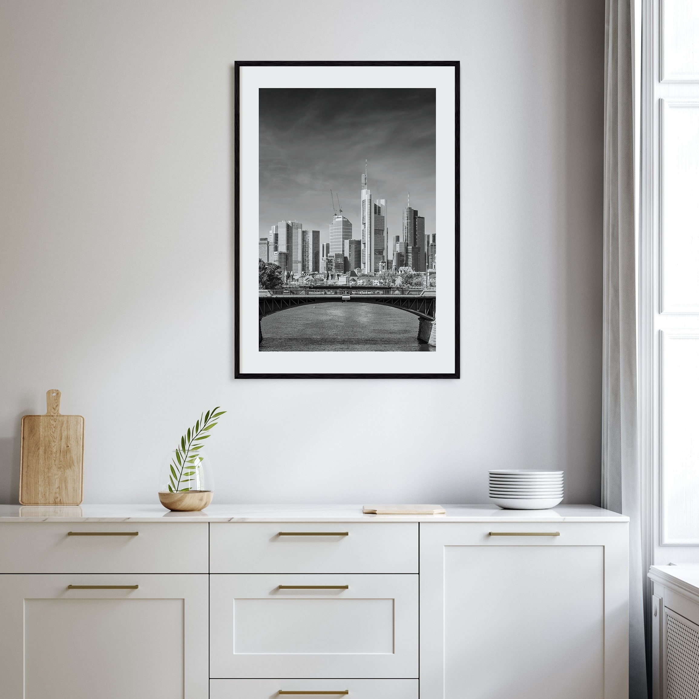 Frankfurt am Main Photo B&W Poster