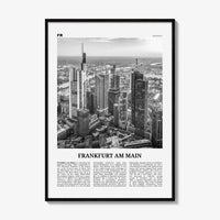 Frankfurt am Main Print Black and White, Frankfurt Wall Art, Frankfurt Poster, Frankfurt Photo, Frankfurt Wall Decor, Germany, Deutschland