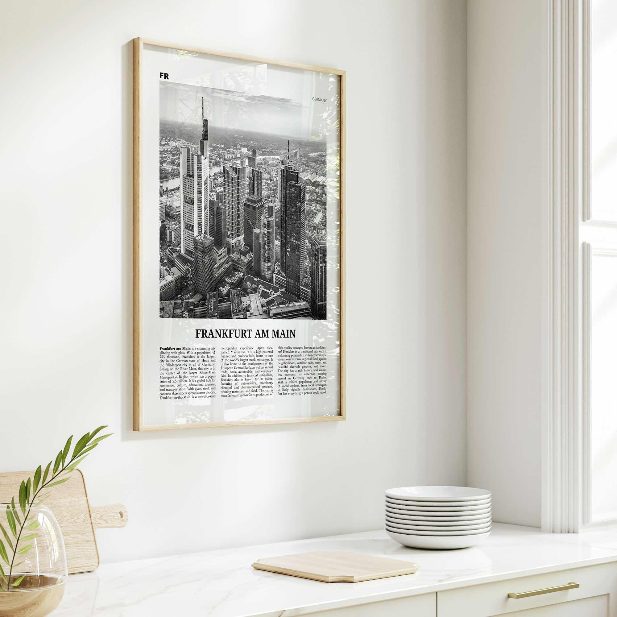 Frankfurt am Main Print Black and White, Frankfurt Wall Art, Frankfurt Poster, Frankfurt Photo, Frankfurt Wall Decor, Germany, Deutschland