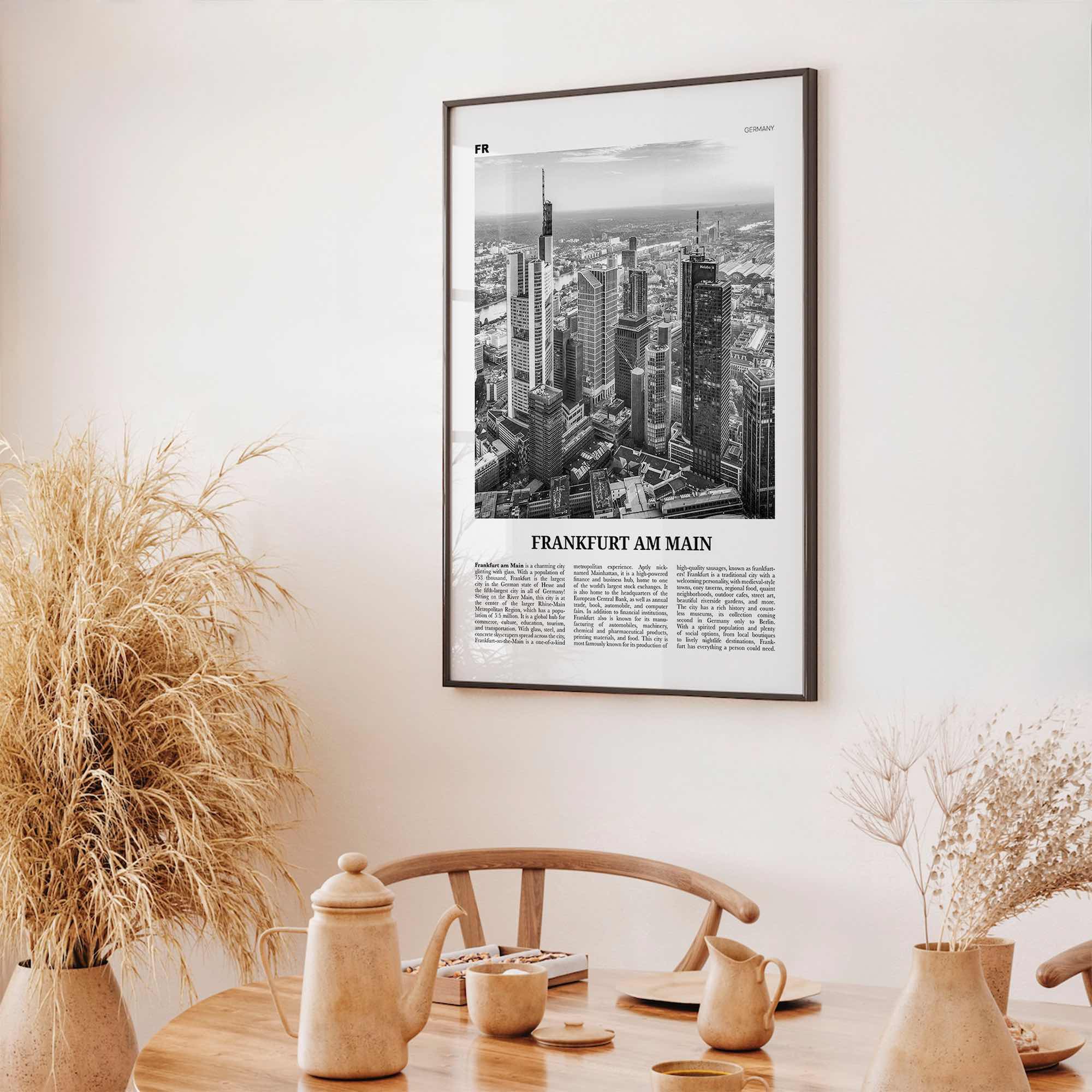 Frankfurt am Main Print Black and White, Frankfurt Wall Art, Frankfurt Poster, Frankfurt Photo, Frankfurt Wall Decor, Germany, Deutschland
