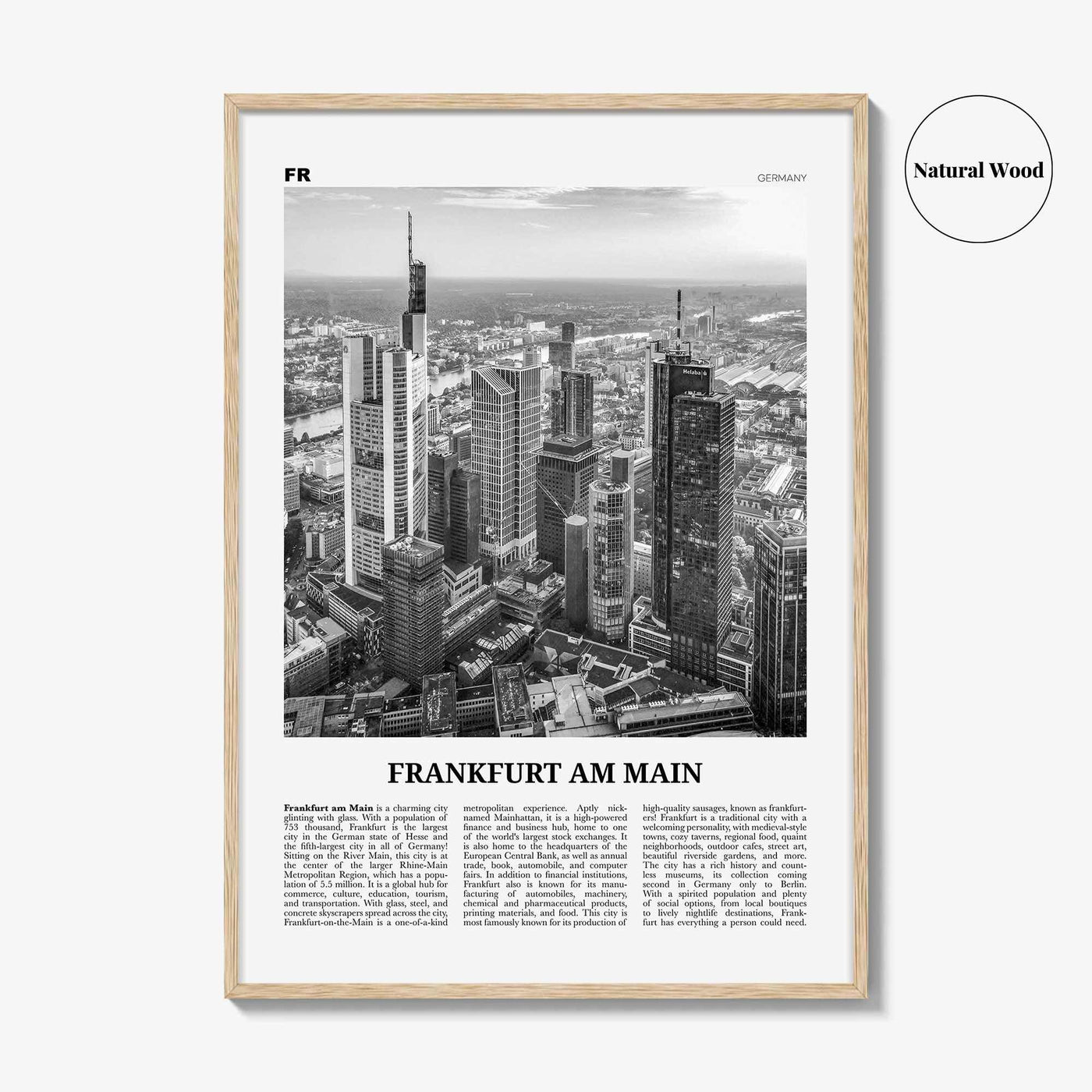 Frankfurt am Main Print Black and White, Frankfurt Wall Art, Frankfurt Poster, Frankfurt Photo, Frankfurt Wall Decor, Germany, Deutschland