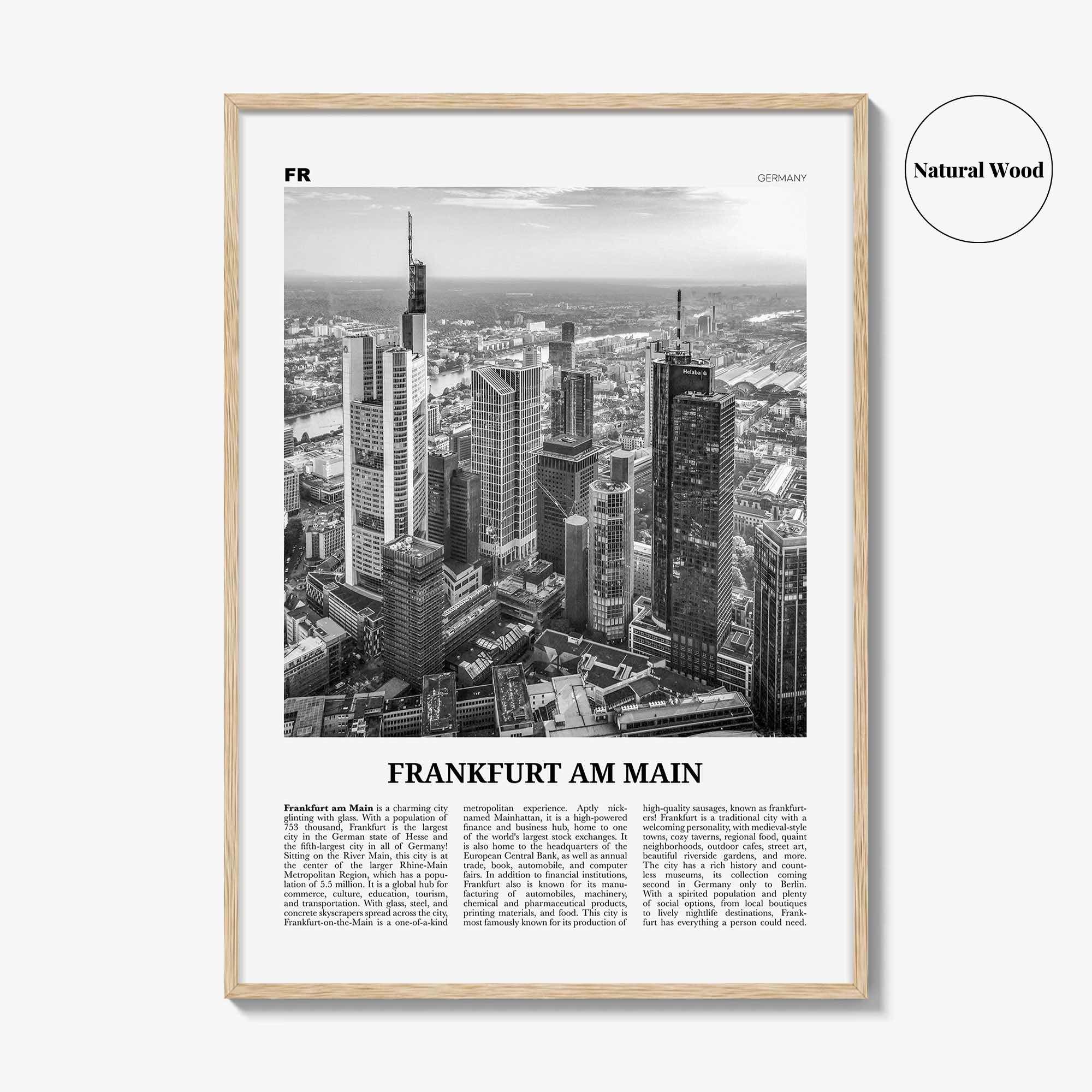Frankfurt am Main Print Black and White, Frankfurt Wall Art, Frankfurt Poster, Frankfurt Photo, Frankfurt Wall Decor, Germany, Deutschland
