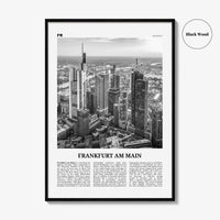 Frankfurt am Main Print Black and White, Frankfurt Wall Art, Frankfurt Poster, Frankfurt Photo, Frankfurt Wall Decor, Germany, Deutschland