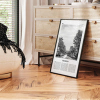 Franklin Print Black and White, Franklin Wall Art, Franklin Poster, Franklin Photo, Franklin Map, Tennessee, USA, United States