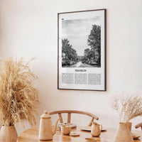 Franklin Print Black and White, Franklin Wall Art, Franklin Poster, Franklin Photo, Franklin Map, Tennessee, USA, United States