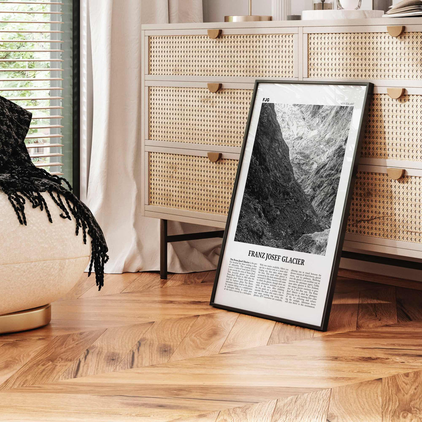 Franz Josef Glacier Print Black and White, Franz Josef Glacier Wall Art, Franz Josef Glacier Poster, Franz Josef Glacier Photo, New Zealand