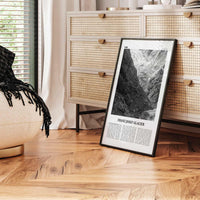Franz Josef Glacier Print Black and White, Franz Josef Glacier Wall Art, Franz Josef Glacier Poster, Franz Josef Glacier Photo, New Zealand