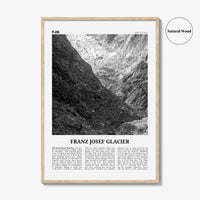 Franz Josef Glacier Print Black and White, Franz Josef Glacier Wall Art, Franz Josef Glacier Poster, Franz Josef Glacier Photo, New Zealand