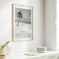 Fraser Island Print Black and White, Fraser Island Wall Art, Fraser Island Poster, Fraser Island Photo, Queensland, Australia, Oceania