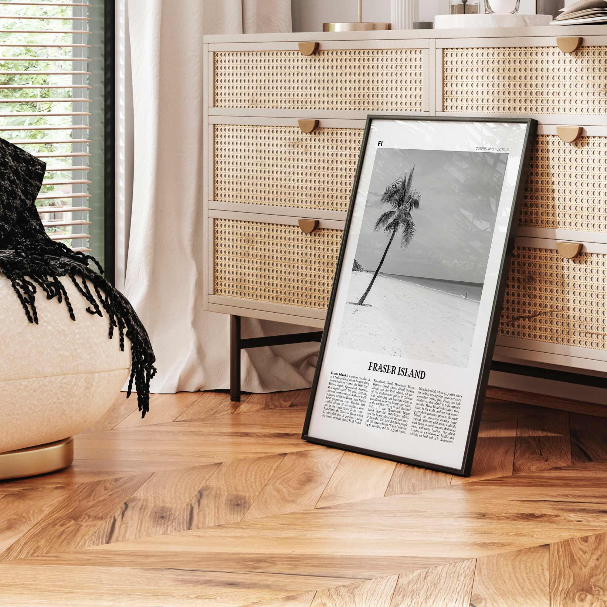Fraser Island Print Black and White, Fraser Island Wall Art, Fraser Island Poster, Fraser Island Photo, Queensland, Australia, Oceania