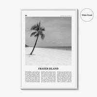 Fraser Island Print Black and White, Fraser Island Wall Art, Fraser Island Poster, Fraser Island Photo, Queensland, Australia, Oceania