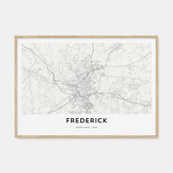 Frederick Map Landscape Poster
