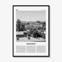 Frederick Print Black and White, Frederick Wall Art, Frederick Poster, Frederick Photo, Frederick Wall Décor, Maryland, USA, United States