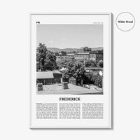 Frederick Print Black and White, Frederick Wall Art, Frederick Poster, Frederick Photo, Frederick Wall Décor, Maryland, USA, United States