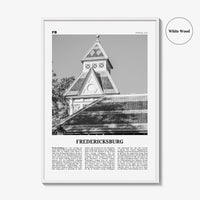 Fredericksburg Print Black and White, Fredericksburg Wall Art, Fredericksburg Poster, Fredericksburg Photo, Fredericksburg Map