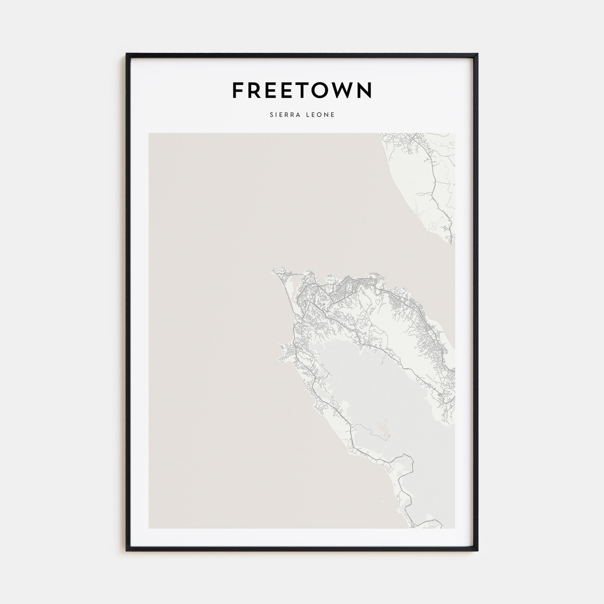 Freetown Map Portrait Poster