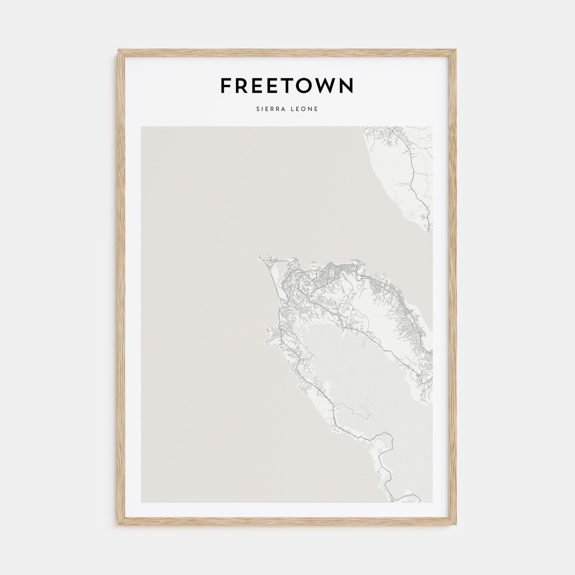 Freetown Map Portrait Poster