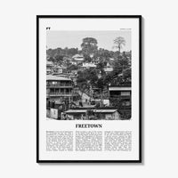 Freetown Print Black and White, Freetown Wall Art, Freetown Poster, Freetown Photo, Freetown Wall Decor, City Print, Sierra Leone, Africa
