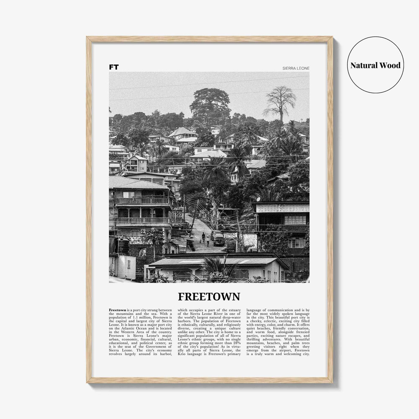 Freetown Print Black and White, Freetown Wall Art, Freetown Poster, Freetown Photo, Freetown Wall Decor, City Print, Sierra Leone, Africa