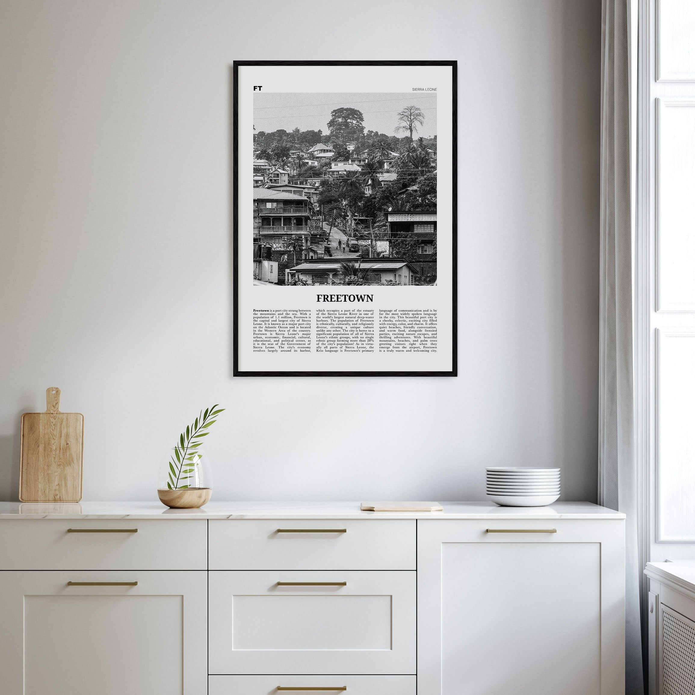 Freetown Travel B&W Poster