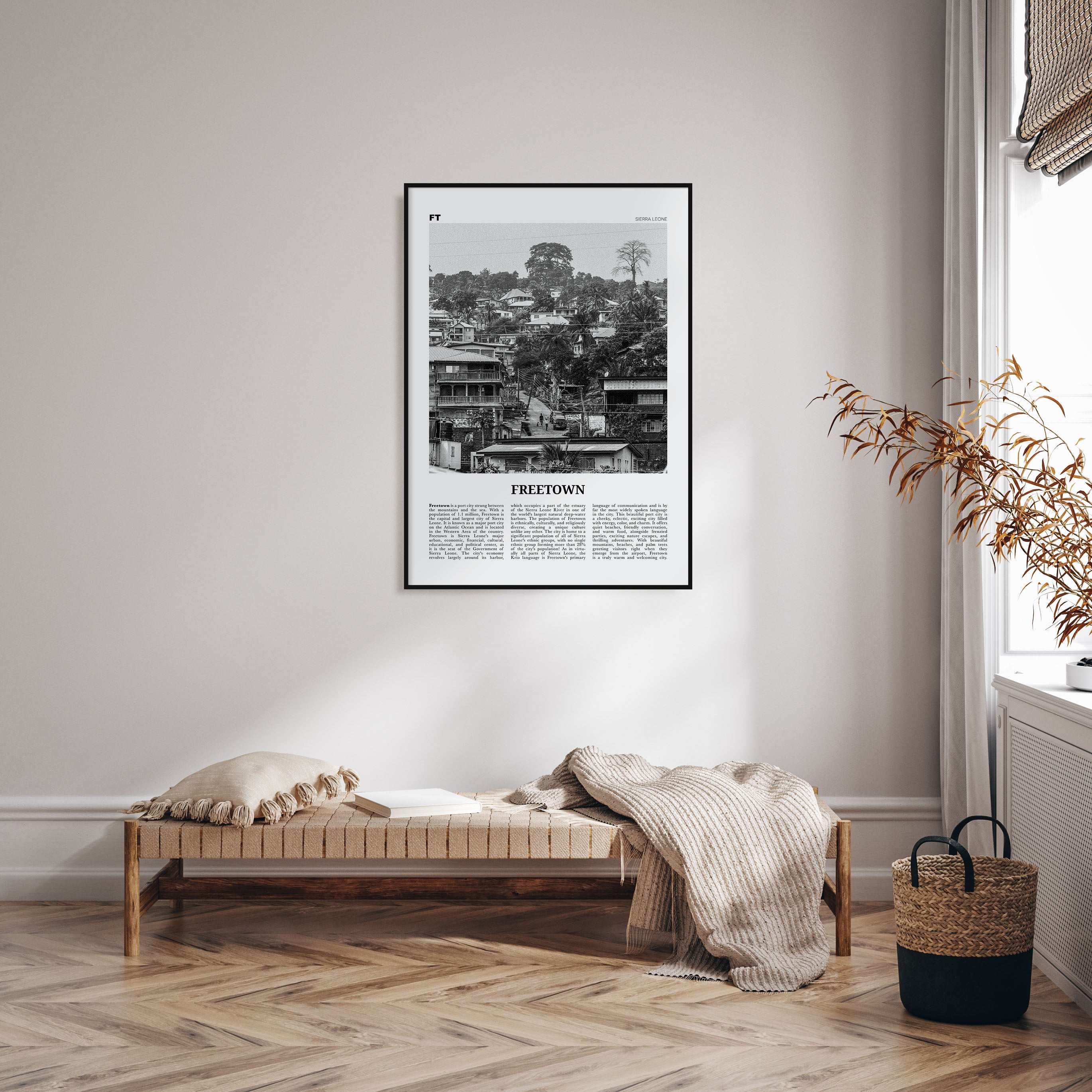 Freetown Travel B&W Poster