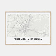 Freiburg im Breisgau Map Landscape Poster