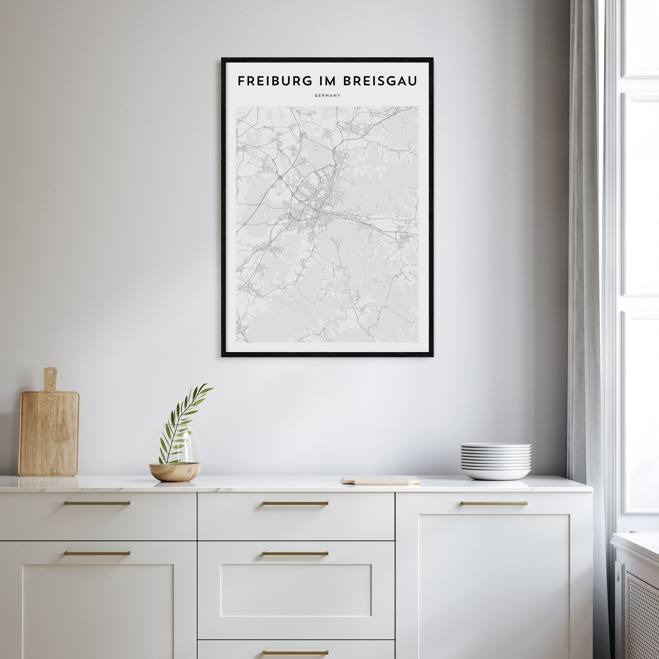 Freiburg im Breisgau Map Portrait Poster