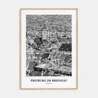 Freiburg im Breisgau Portrait B&W Poster