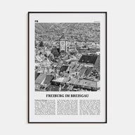 Freiburg im Breisgau Travel B&W Poster