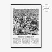Freiburg im Breisgau Print Black and White, Freiburg Wall Art, Freiburg Poster, Freiburg Photo, Freiburg im Breisgau, Germany, Deutschland