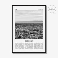Fremont Print Black and White, Fremont Wall Art, Fremont Poster, Fremont Photo, Fremont Wall Decor, California, USA, United States