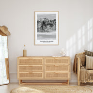 Freshwater Beach Portrait B&W Poster