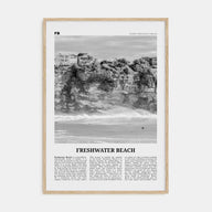 Freshwater Beach Travel B&W Poster