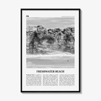 Freshwater Beach Print Black and White, Freshwater Beach Wall Art, Freshwater Beach Poster, Freshwater Beach Photo, Sydney, Australia