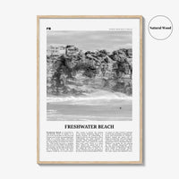 Freshwater Beach Print Black and White, Freshwater Beach Wall Art, Freshwater Beach Poster, Freshwater Beach Photo, Sydney, Australia