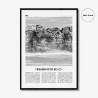 Freshwater Beach Print Black and White, Freshwater Beach Wall Art, Freshwater Beach Poster, Freshwater Beach Photo, Sydney, Australia