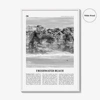 Freshwater Beach Print Black and White, Freshwater Beach Wall Art, Freshwater Beach Poster, Freshwater Beach Photo, Sydney, Australia