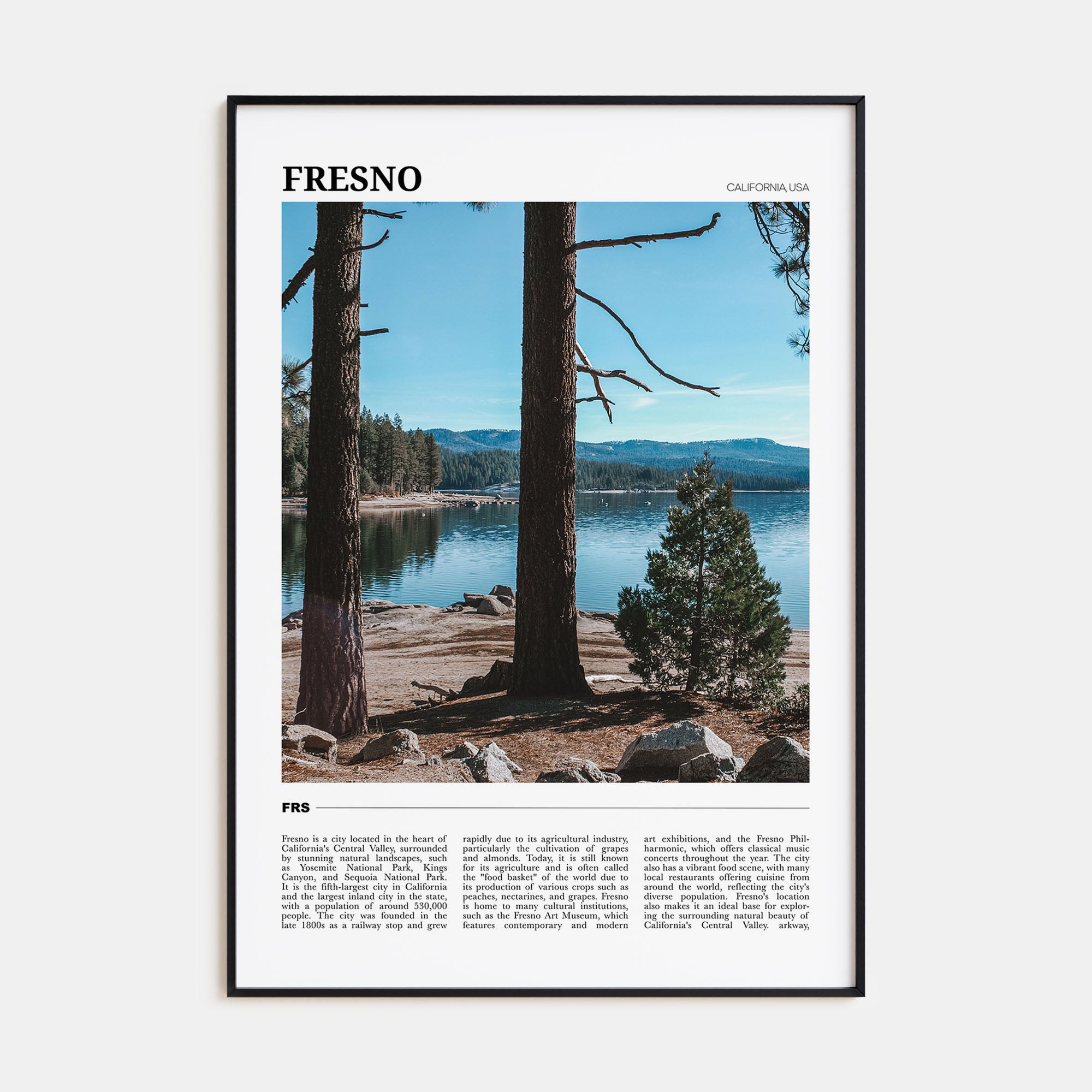 Fresno Travel Color Poster