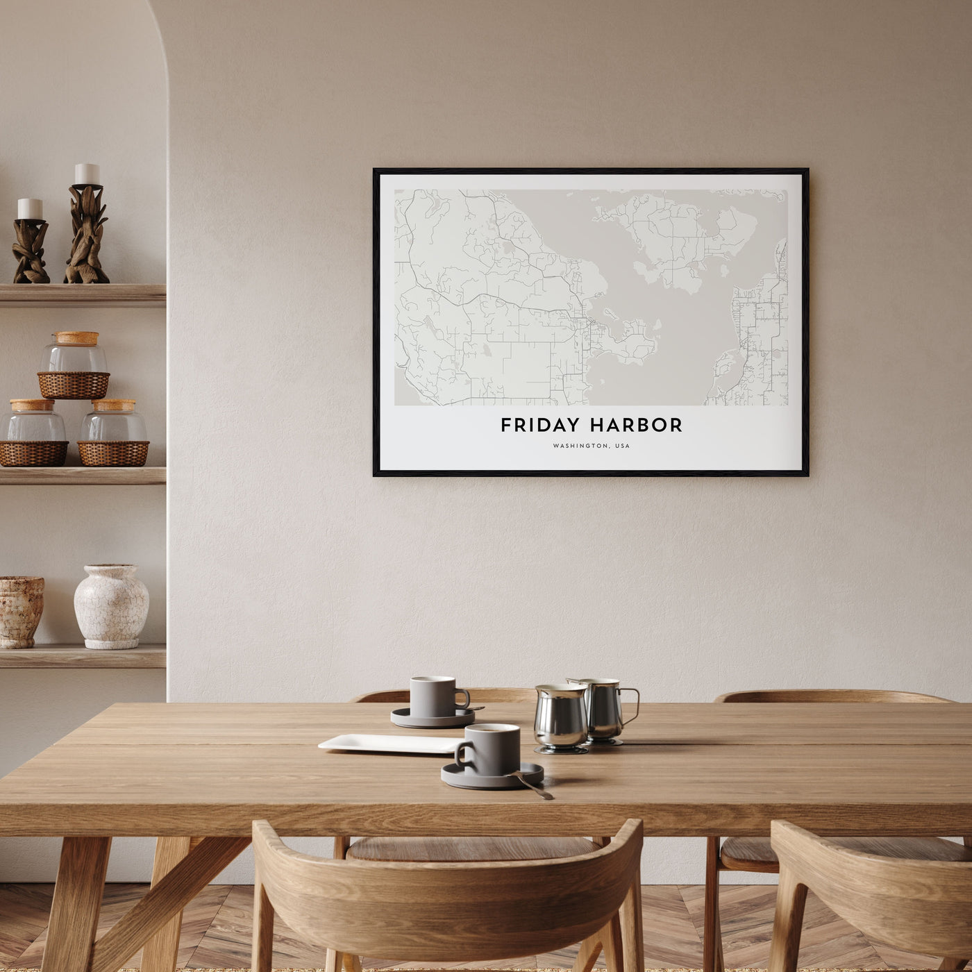 Friday Harbor Map Landscape Poster