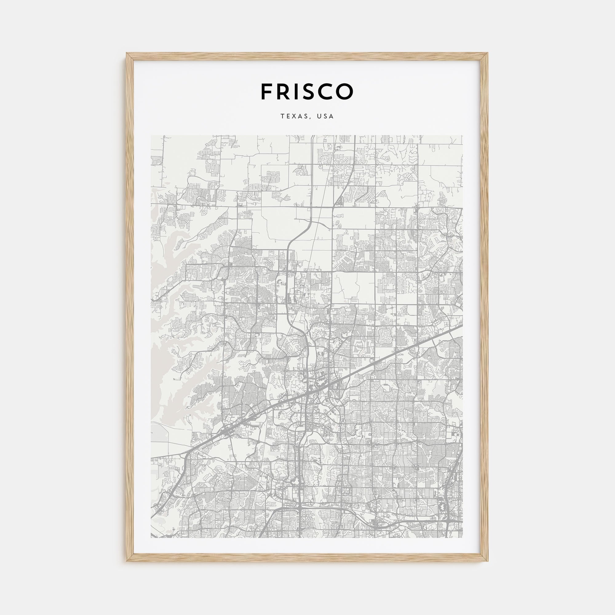 Frisco Map Portrait Poster