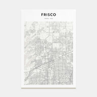 Frisco Map Portrait Poster
