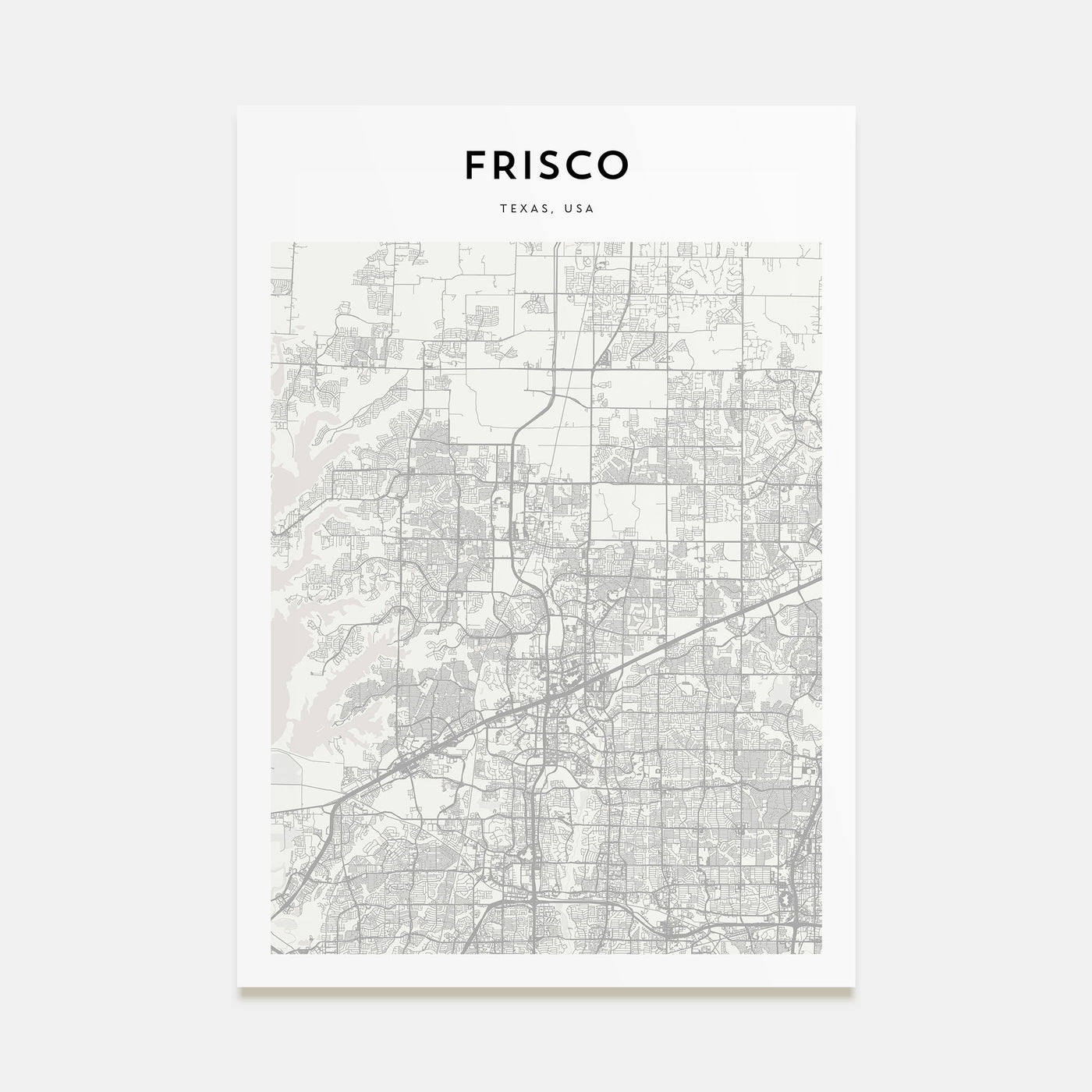 Frisco Map Portrait Poster